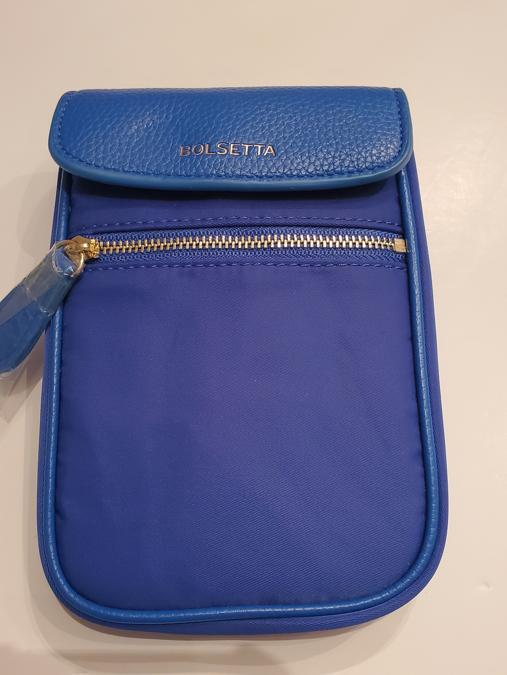 Bolsetta Cobalt Blue RFID Phone Pouch Wallet